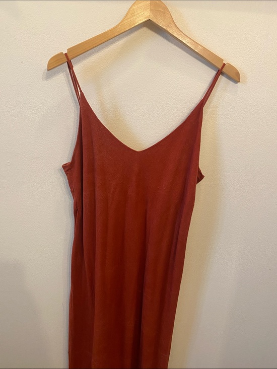 OZMA Dresses & Skirts - Rust Red Slip Dress with Double Slim Straps